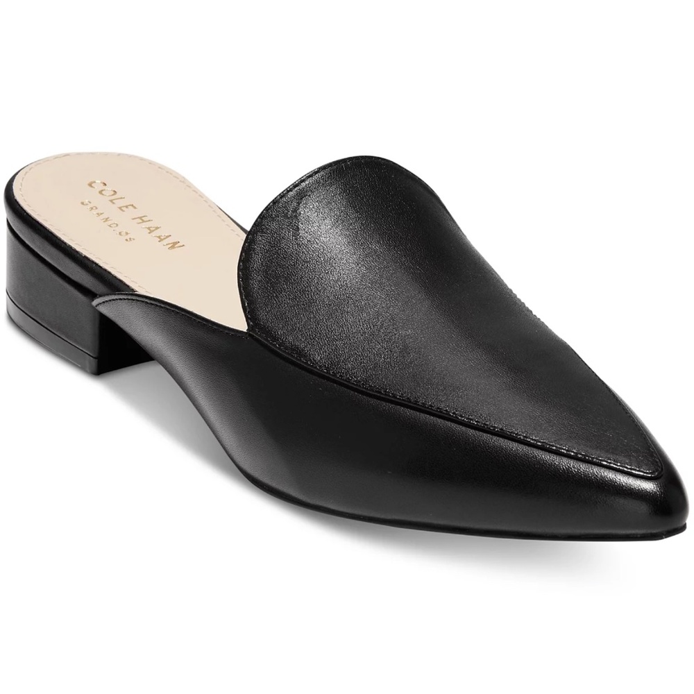 [Cole Haan] Black Genuine Leather Piper Mule (Size 7.5)